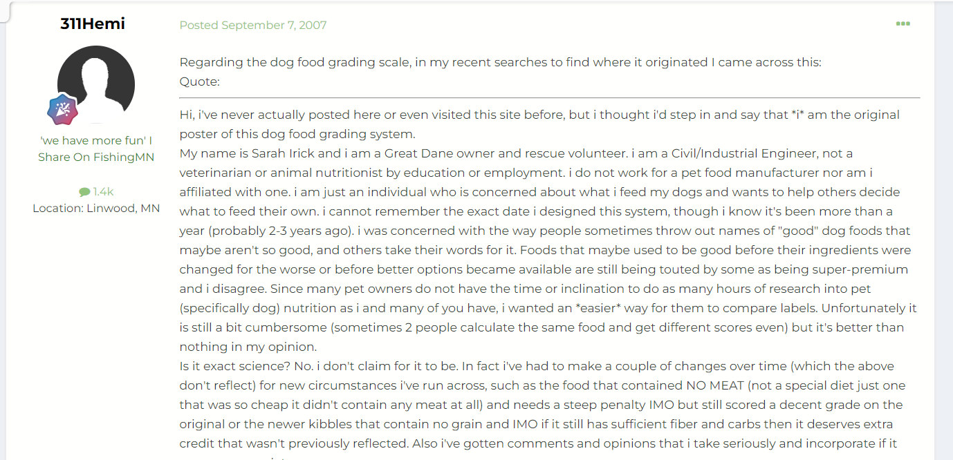 Sarah Irick - Dog Food Grading Scheme - Dog Food Grading Scheme